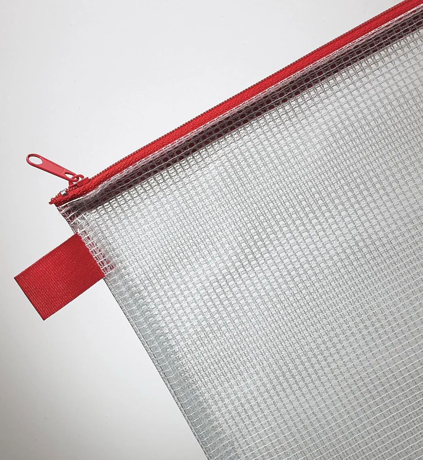 ALVIN - NB1824 Clear PVC Mesh Kit Zipper Bag, Multi-Use Organization Bag for Item Storage and Arranging, Great for Needlework Projects, Art Supplies, and Travel - 18 x 24 Inch Bag