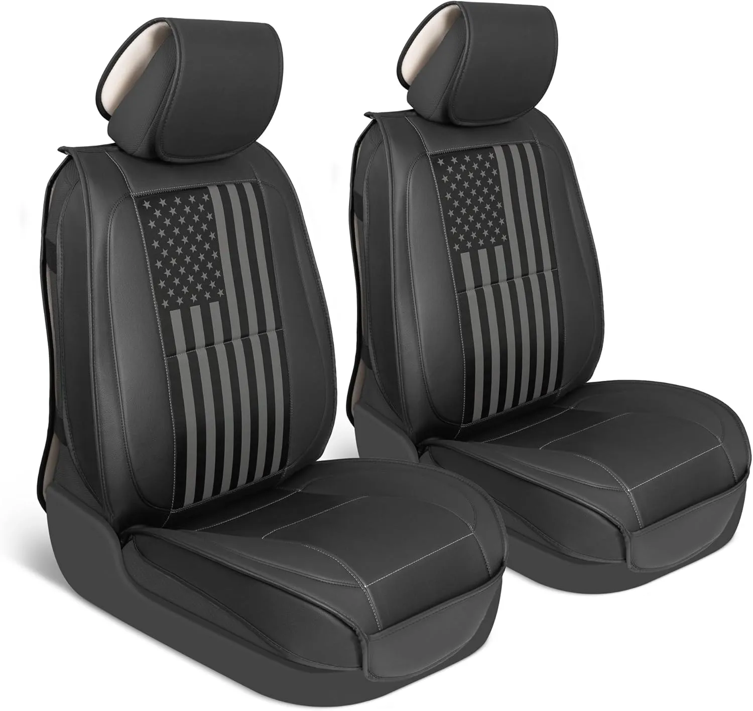 American Black Flag Seat Covers for Trucks, Cars, & SUV - Napa Leather US Car Seat Covers American Flag Truck Accessories - Car Seat Cover American Flag Car Accessories Car Seat Protector
