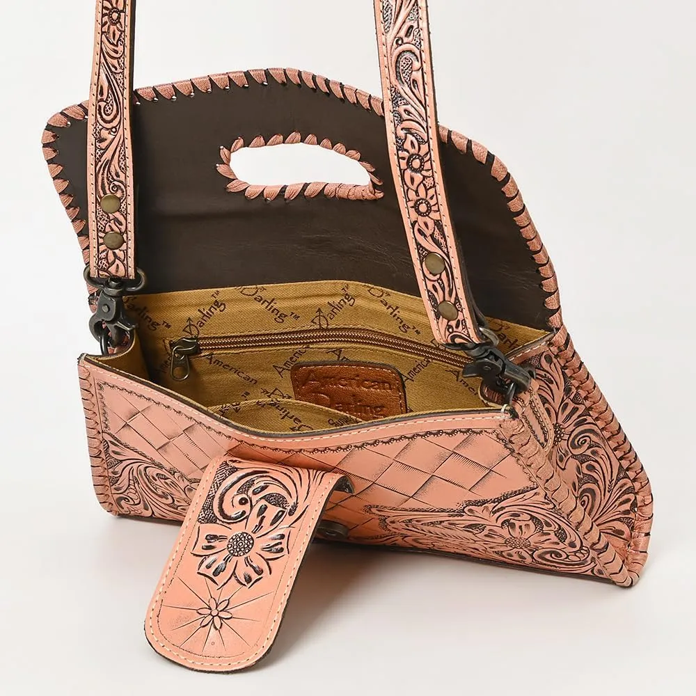 American Darling Wallet Hand Tooled Genuine Leather Women Bag Western Handbag Purse
