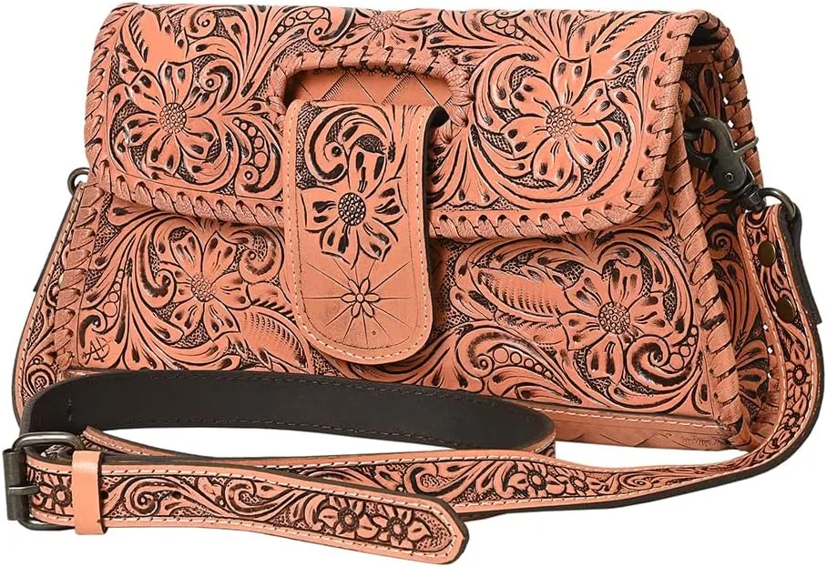 American Darling Wallet Hand Tooled Genuine Leather Women Bag Western Handbag Purse