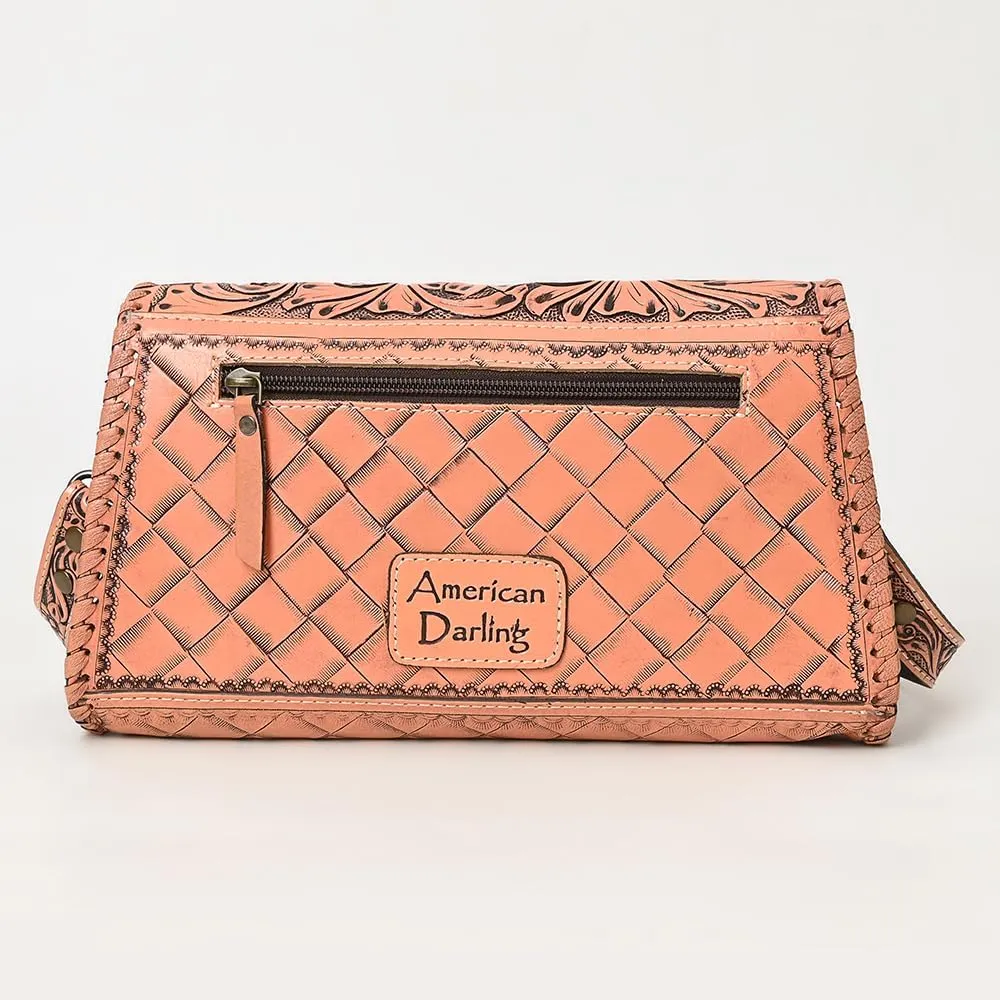 American Darling Wallet Hand Tooled Genuine Leather Women Bag Western Handbag Purse