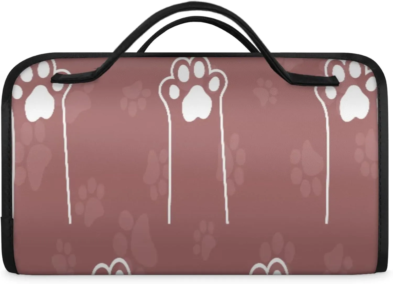 Animal Claws Style Toiletry Bag Water Proof Travel Makeup Case Large Capacity 4 in 1 Foldable Cosmetics Storage for Women Men Removable Zipper Clear PVC Pockets