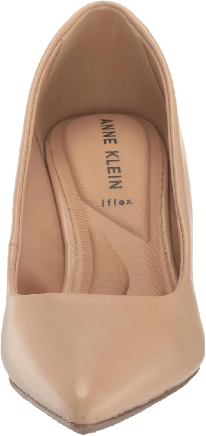 Anne Klein Womens Benedette Padded Insole Faux Leather Pumps