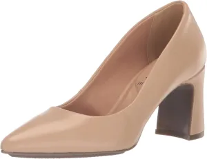 Anne Klein Womens Benedette Padded Insole Faux Leather Pumps