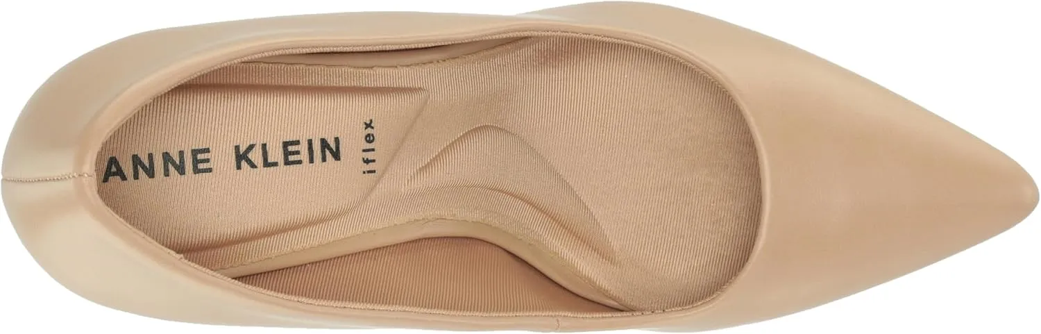 Anne Klein Womens Benedette Padded Insole Faux Leather Pumps