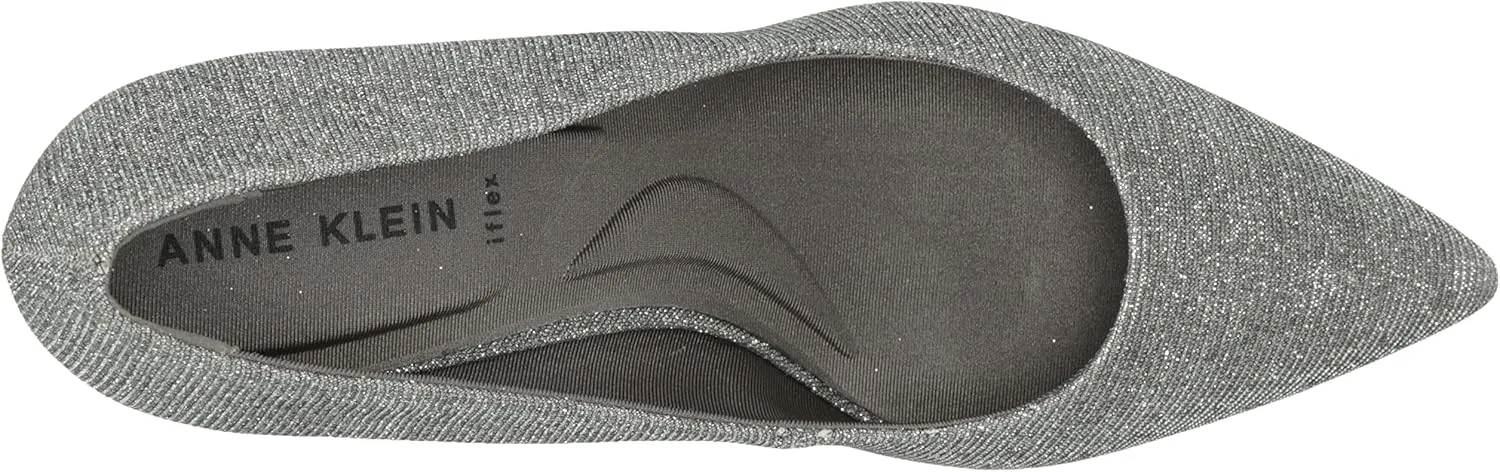 Anne Klein Womens Benedette Padded Insole Faux Leather Pumps
