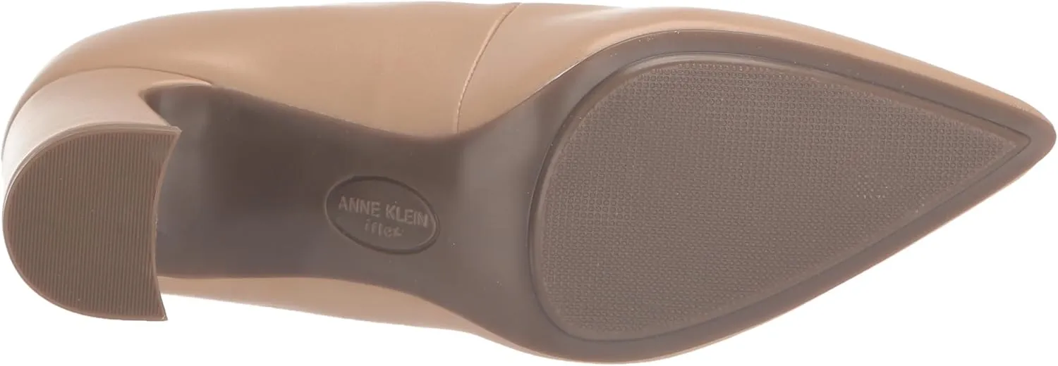 Anne Klein Womens Benedette Padded Insole Faux Leather Pumps