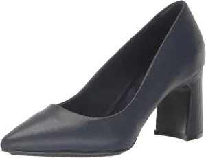 Anne Klein Womens Benedette Padded Insole Faux Leather Pumps