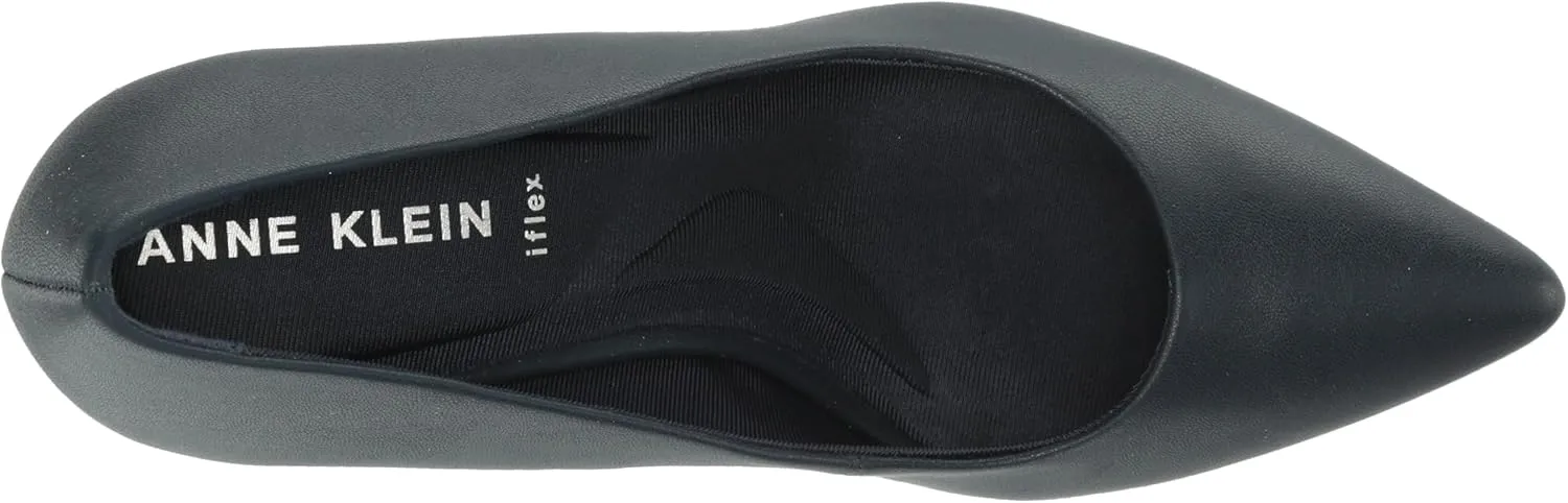 Anne Klein Womens Benedette Padded Insole Faux Leather Pumps