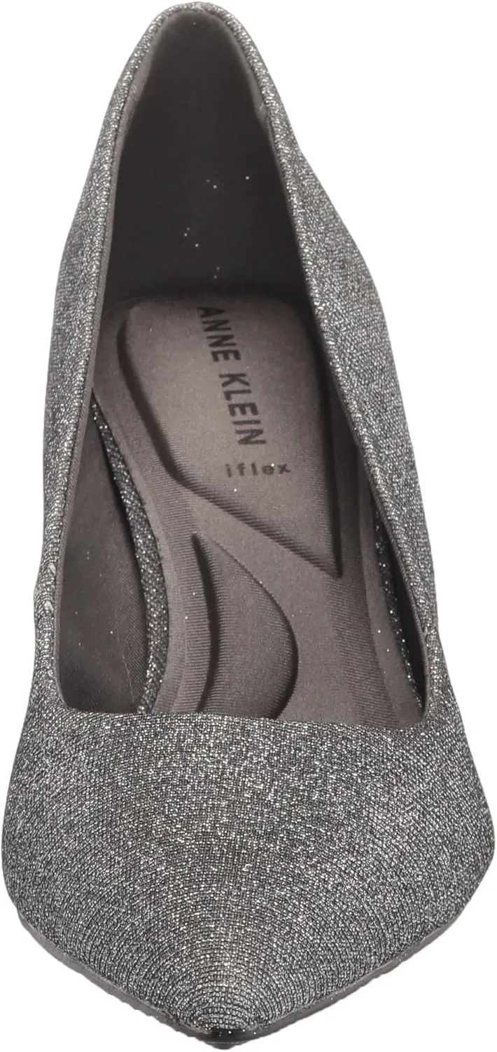 Anne Klein Womens Benedette Padded Insole Faux Leather Pumps