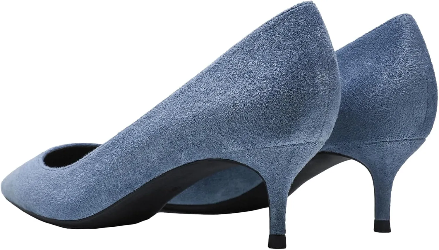 ANUFER Women's Velvet 5CM/8CM High Heels Elegant Pointed Toe Pumps Office Work Shoes