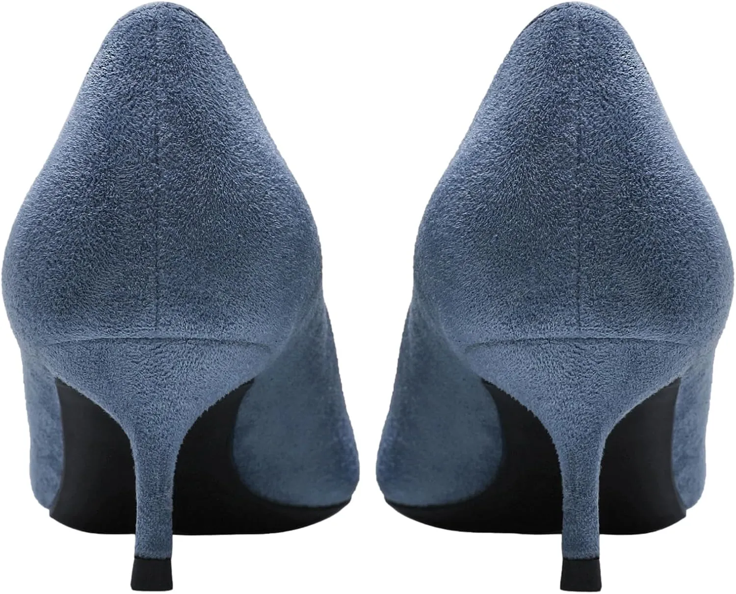 ANUFER Women's Velvet 5CM/8CM High Heels Elegant Pointed Toe Pumps Office Work Shoes