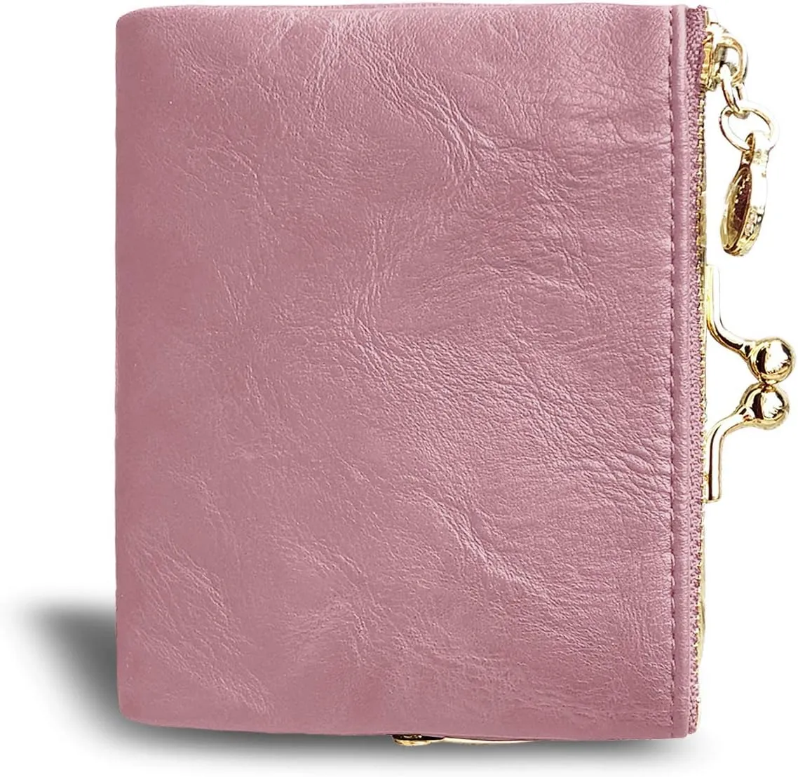AOXONEL Womens Wallet Small Rfid Ladies Compact Bifold Leather Vintage Coin Purse With Zipper and Kiss Lock