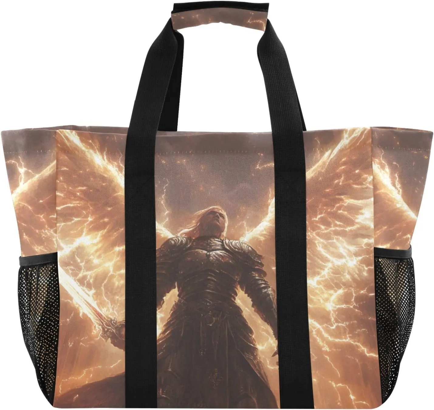 Archangel Wings Large Tote Bags for Women Canvas Tote Purse Reusable Grocery Bags Top Handle Handbags for Travel, Work