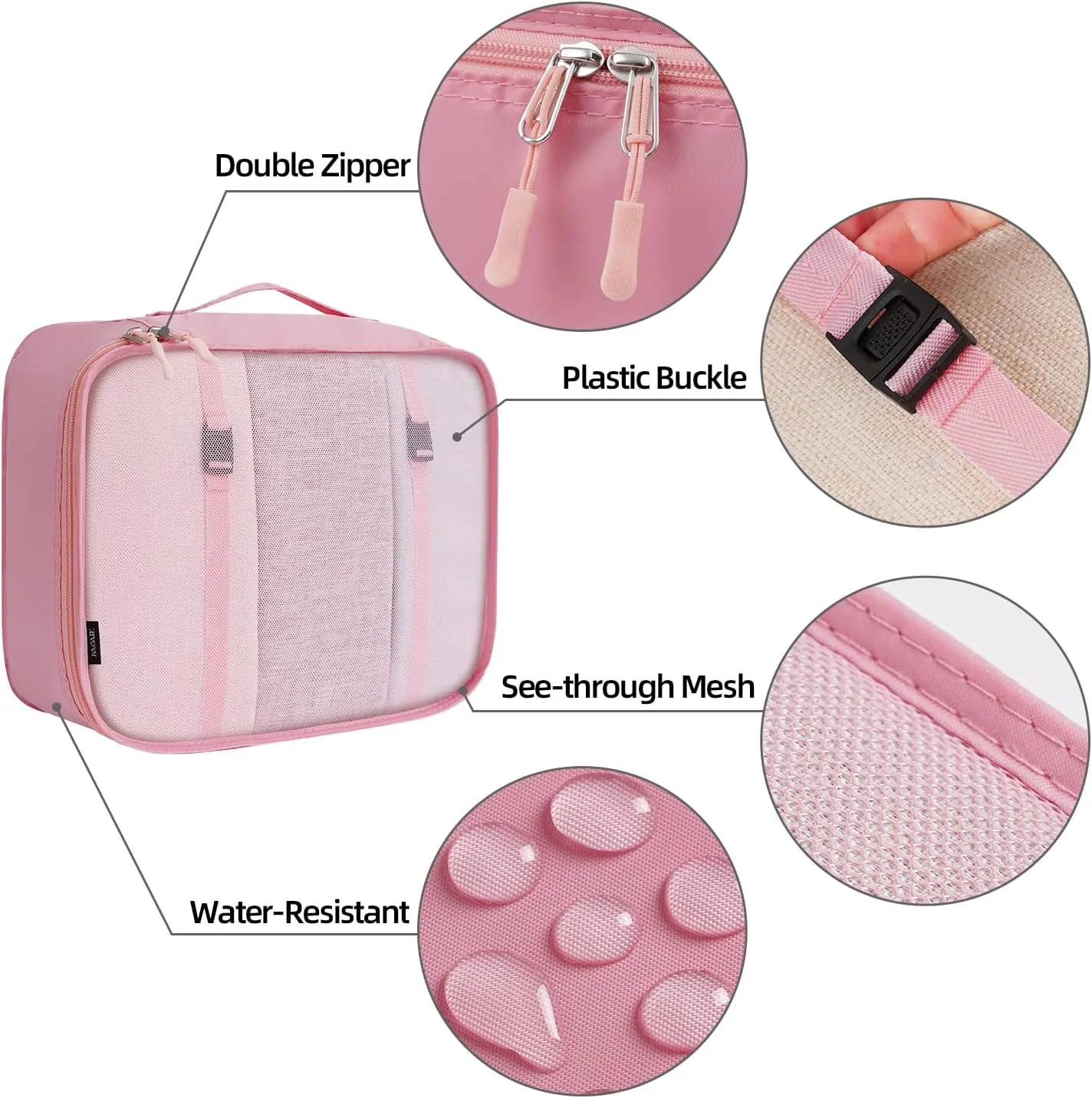 BAGAIL 6 Set/8 Set/10 Set Packing Cubes Various Sizes Packing Organizer for Travel Accessories Luggage Carry On Suitcase