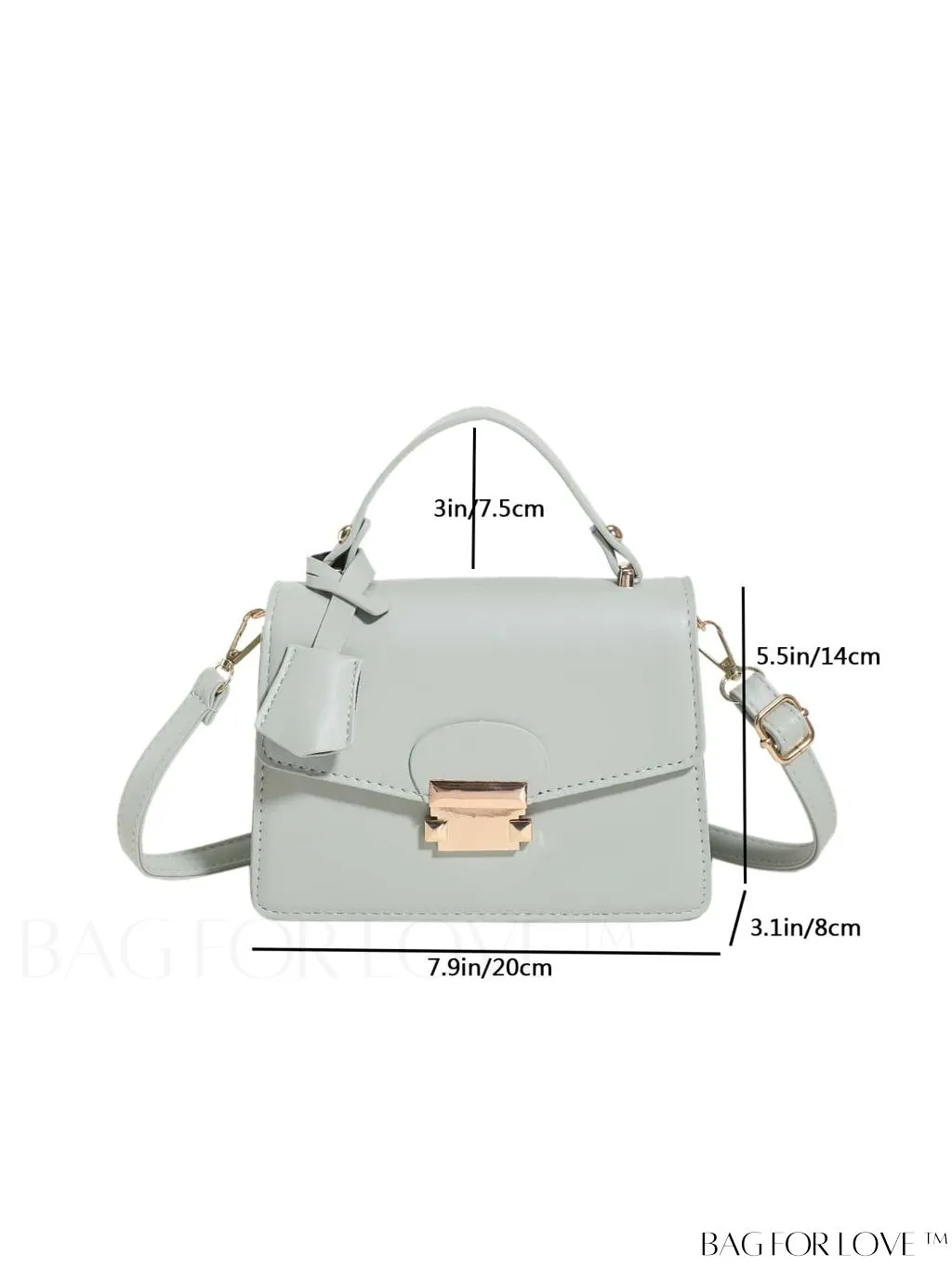 BagForLove - Compact Square PU Leather Handbag - Sleek and Elegant Design