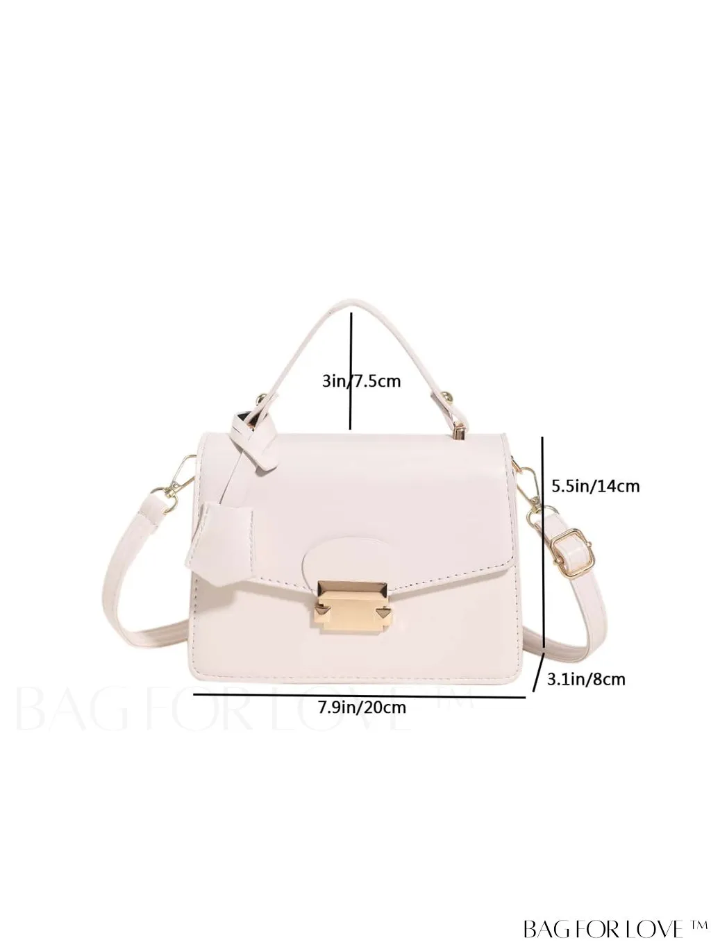 BagForLove - Compact Square PU Leather Handbag - Sleek and Elegant Design