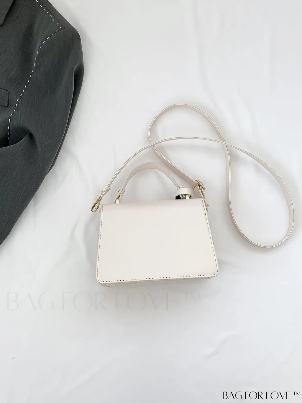 BagForLove - Compact Square PU Leather Handbag - Sleek and Elegant Design