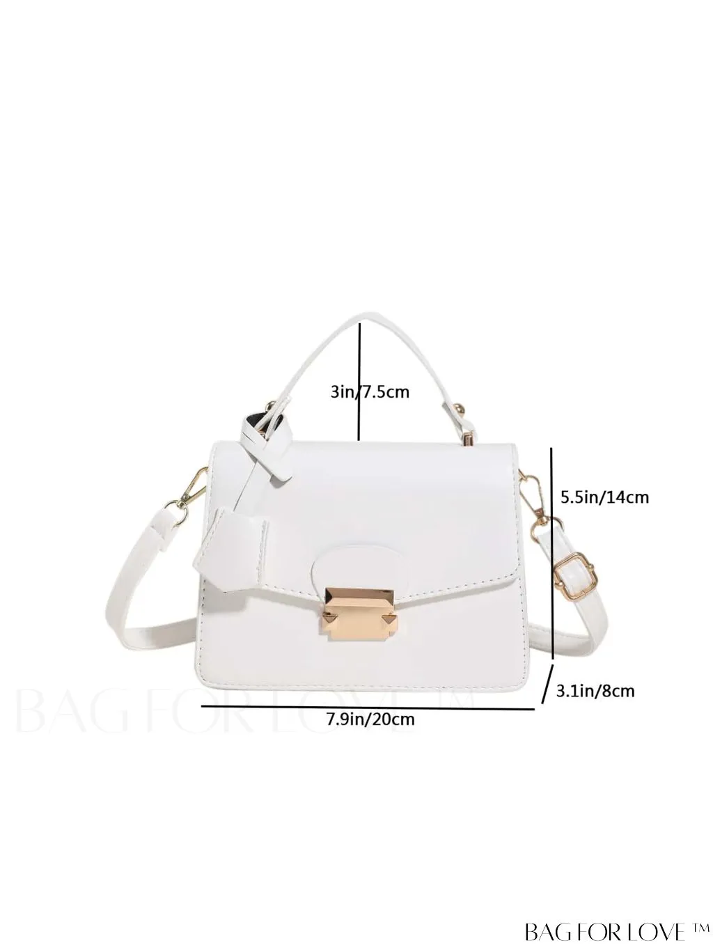 BagForLove - Compact Square PU Leather Handbag - Sleek and Elegant Design