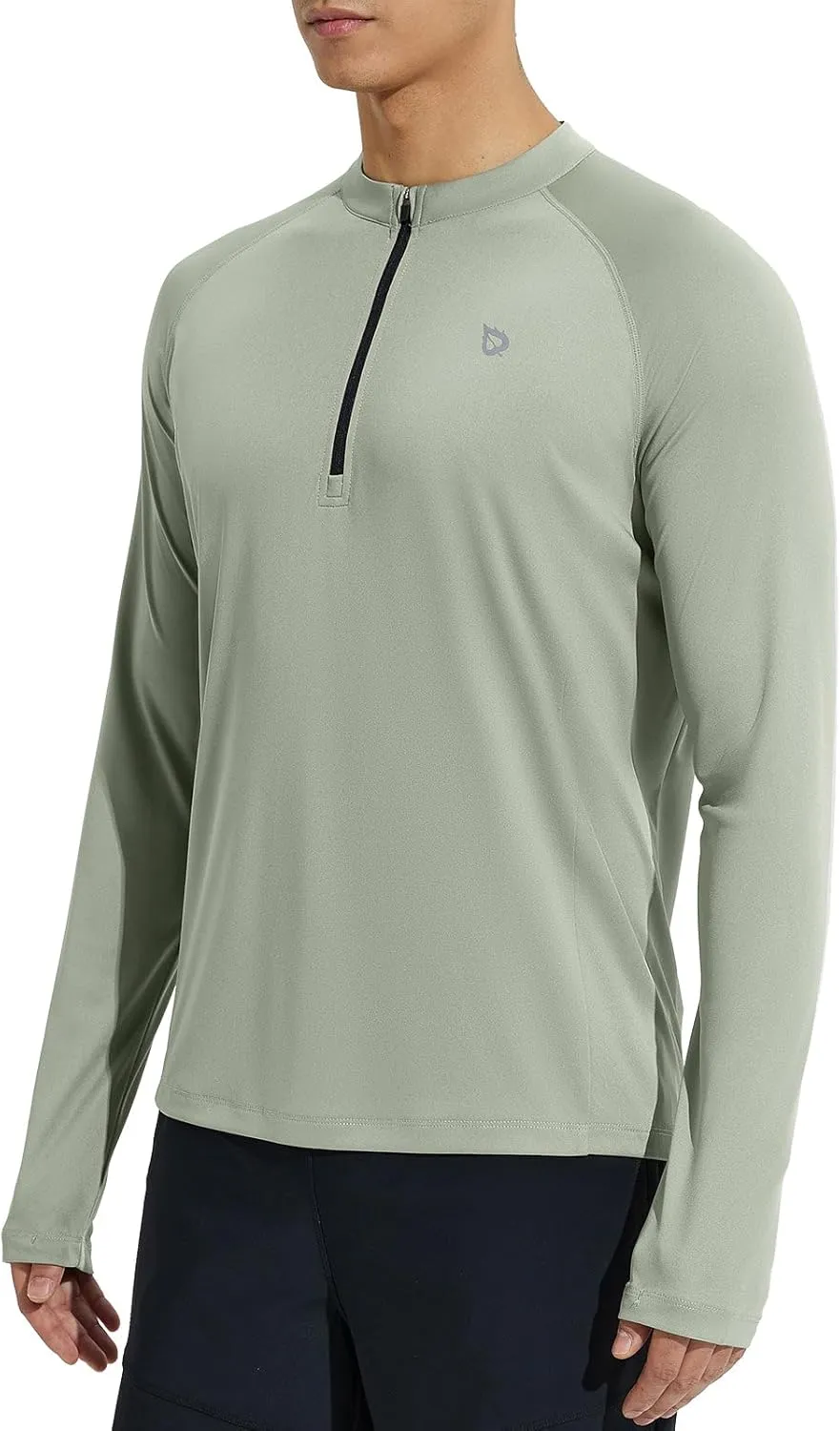 baleaf Men's Sun Shirts UPF 50  Rash Guard Long Sleeve 1/4 Zip SPF UV Protection Lightweight Quick Dry