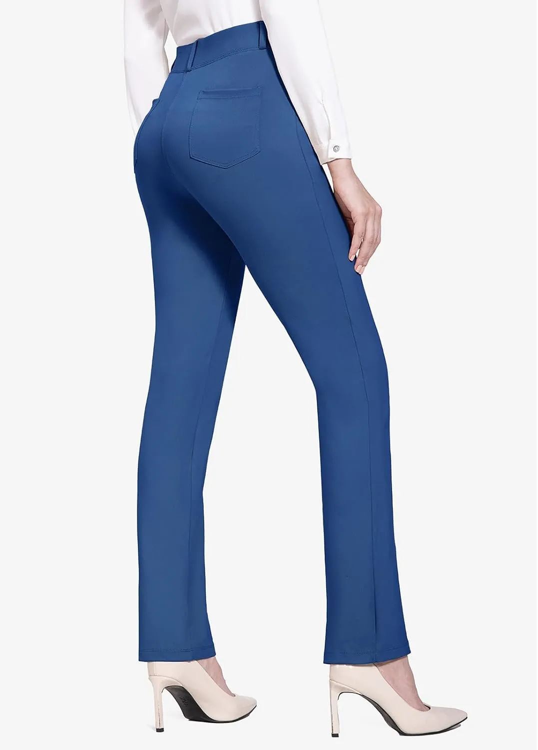 baleaf Womens Dress Pants 29"/31" Yoga Work Pants Straight Leg/Bootcut Pull On Slacks Business Casual Office Pockets