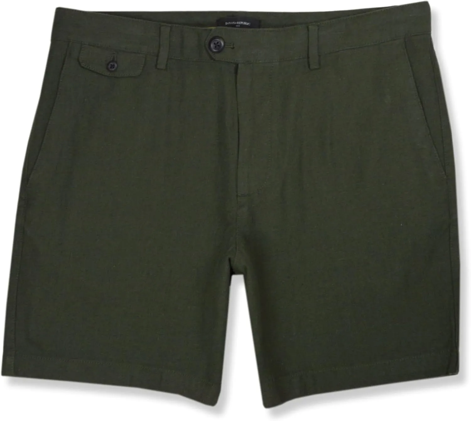 Banana Republic Mens 501938 Linen Cotton Blend 7" Above Knee Shorts,