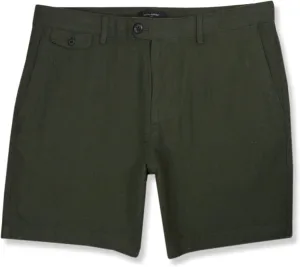 Banana Republic Mens 501938 Linen Cotton Blend 7" Above Knee Shorts,