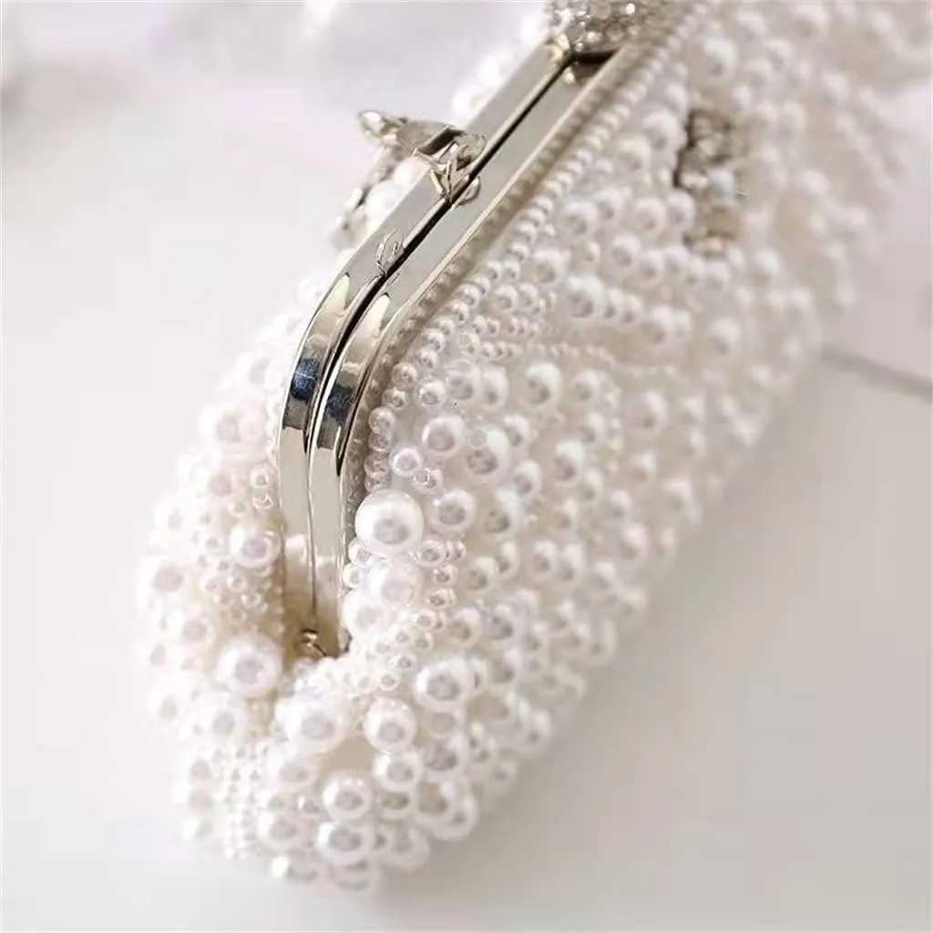 Banquet Bag Pearl Cheongsam Bag Bag Girl Handbag Bride Diagonal Cross Hand Withdrawal(D)