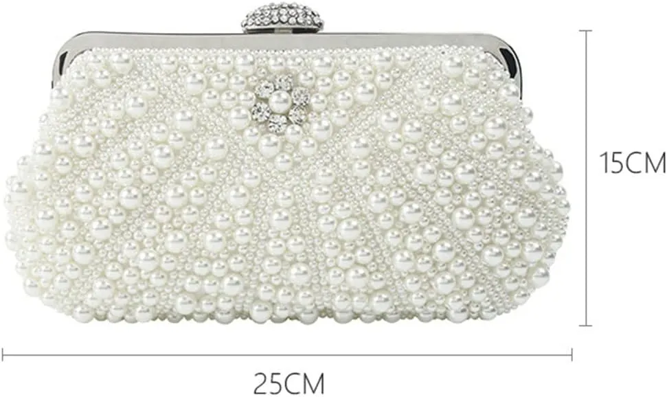 Banquet Bag Pearl Cheongsam Bag Bag Girl Handbag Bride Diagonal Cross Hand Withdrawal(D)