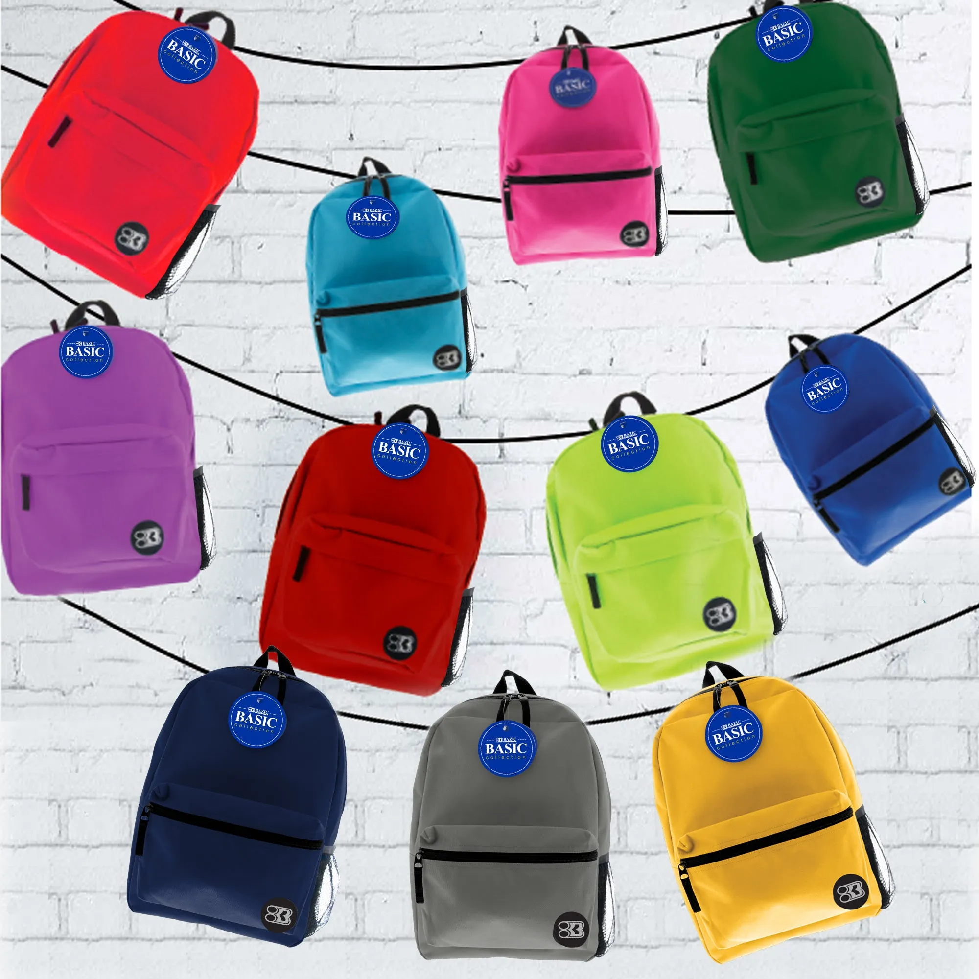 Basic 16" Green Backpack