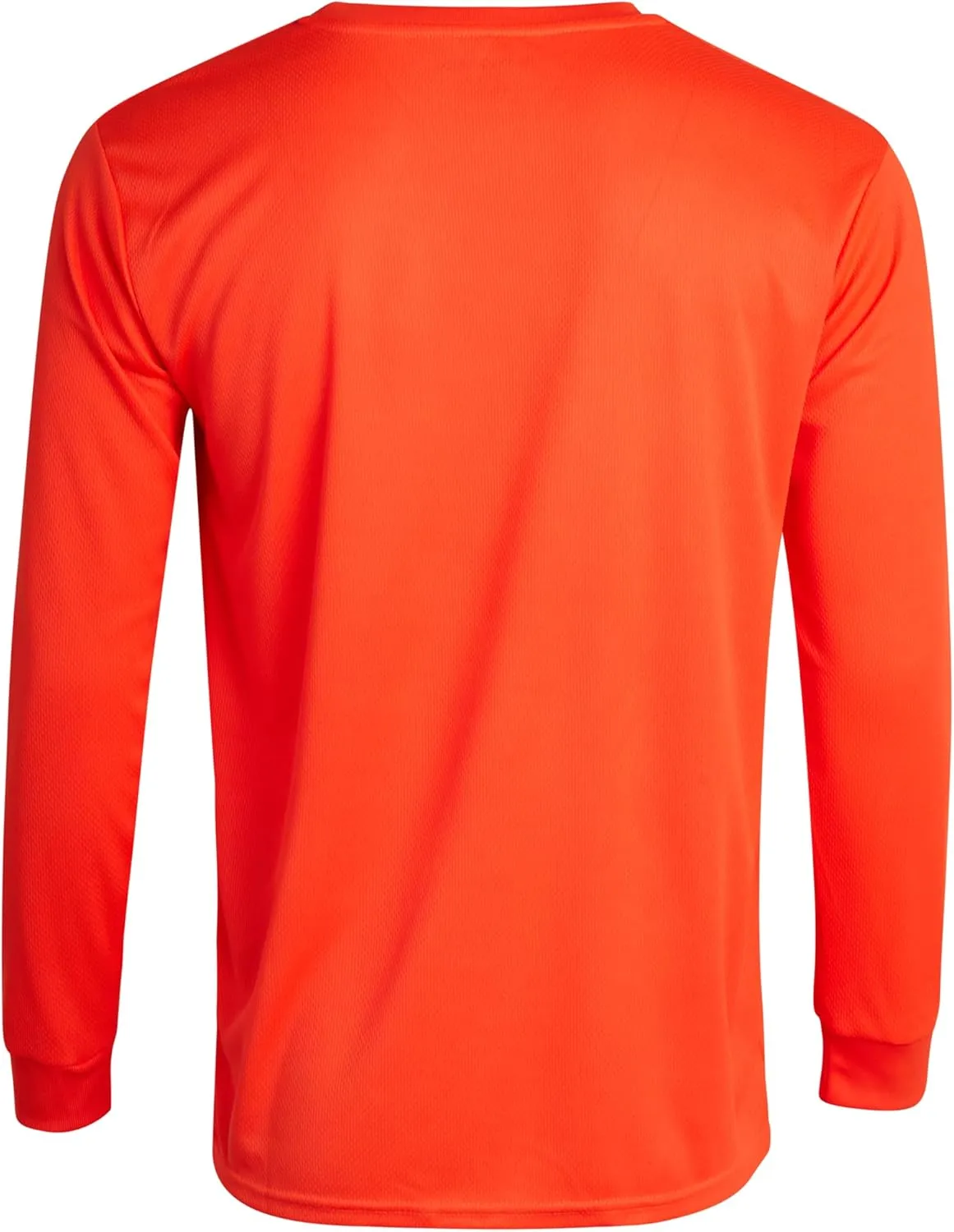 Bass Creek Outfitters Men's High Visibility Long Sleeve Shirts – 4 Pack Performance Mesh Hi Vis Construction Shirt (M-XXL)