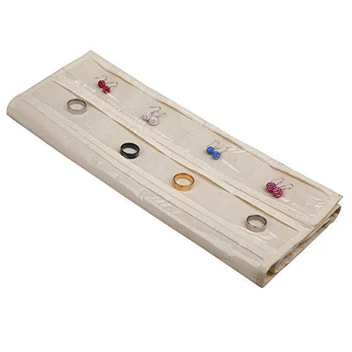 BB Brotrade HJO80 Hanging Jewelry Organizer,80 Pocket Organizer for Holding Jewelries(Beige)