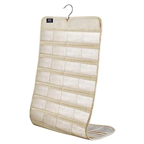 BB Brotrade HJO80 Hanging Jewelry Organizer,80 Pocket Organizer for Holding Jewelries(Beige)