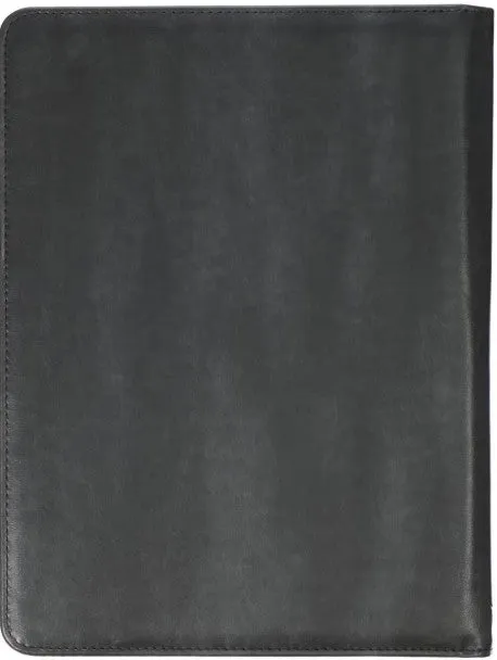 Be Strong and Courageous Gray Faux Leather Executive Padfolio - Joshua 1:9