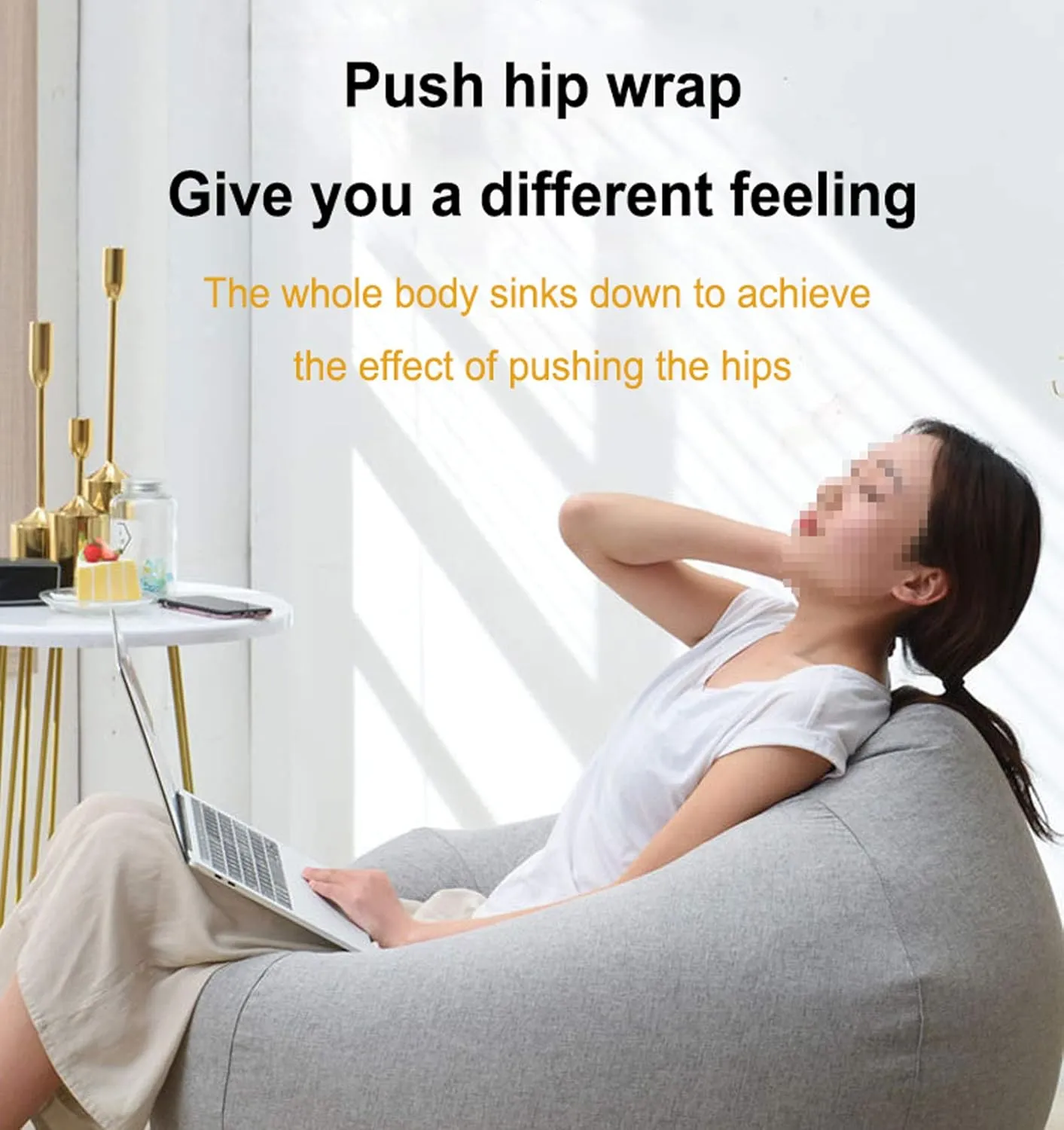Bean Bag Game Chairs Cover, Without Filler, Comfortable Soft Back Design Complies with Ergonomic Made of Breathable Cotton and Linen Fabric,Flax Brown,XL