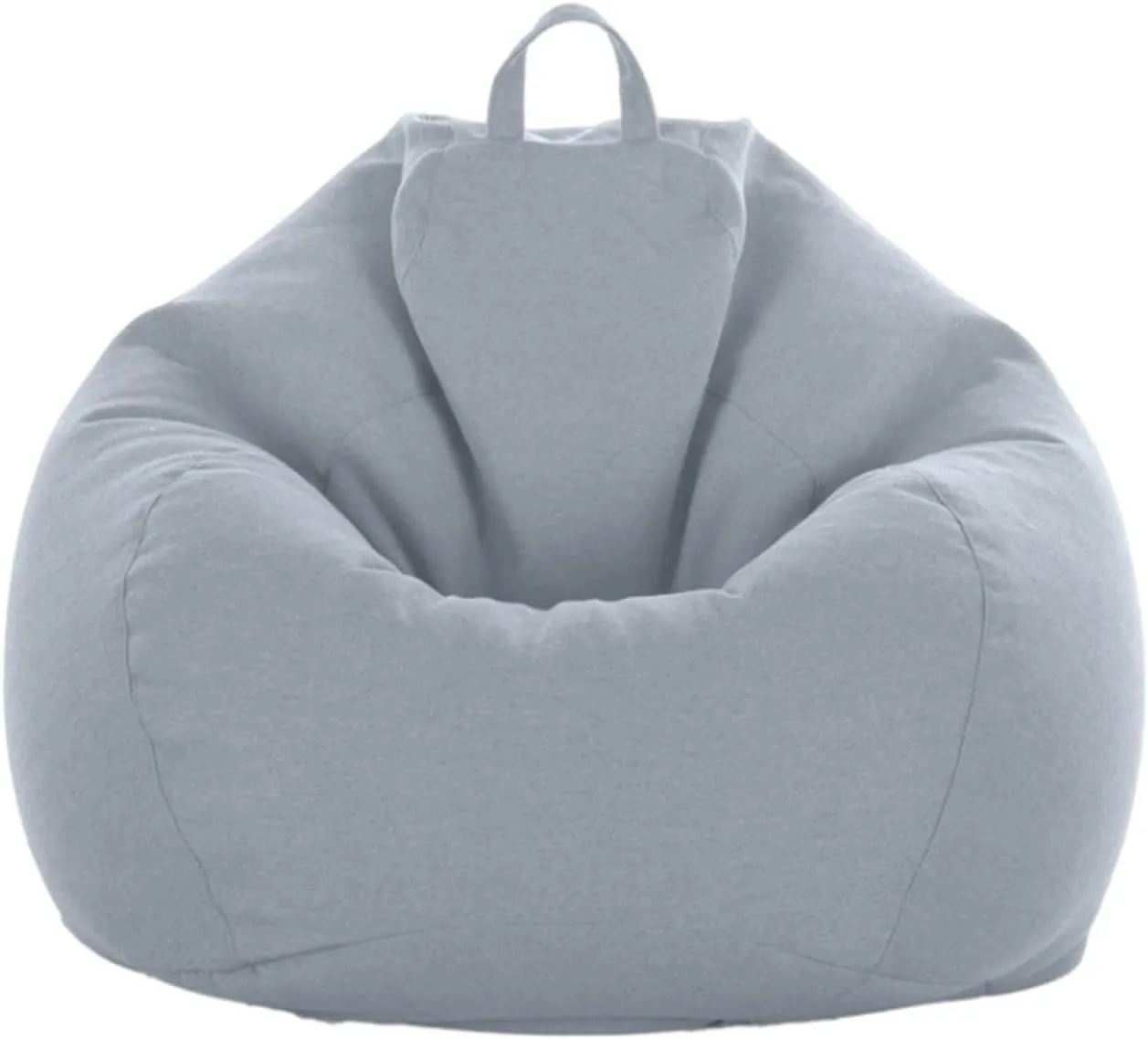 Bean Bag Game Chairs Cover, Without Filler, Comfortable Soft Back Design Complies with Ergonomic Made of Breathable Cotton and Linen Fabric,Gentleman Gray,XL