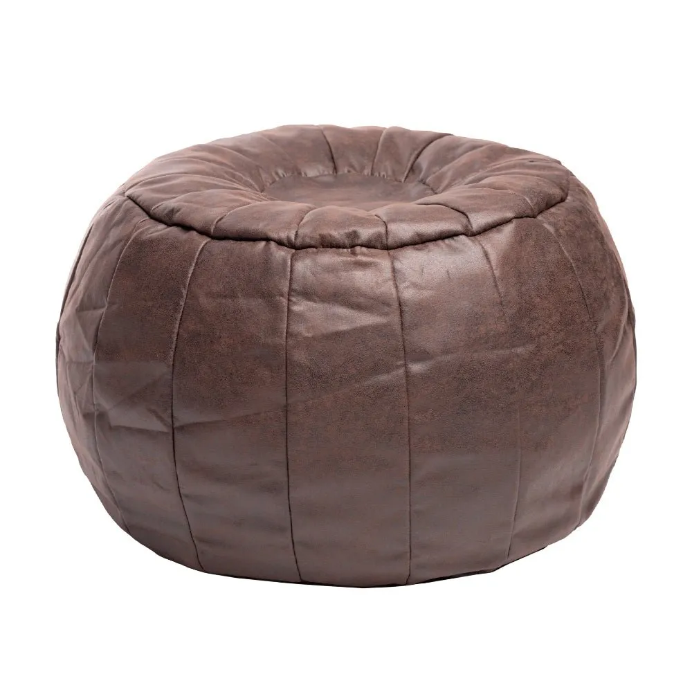 Beanz | Ottoman | Faux Leather | Dark Chocolate