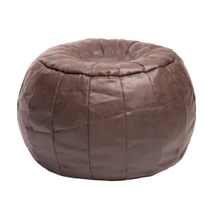 Beanz | Ottoman | Faux Leather | Dark Chocolate