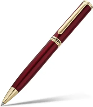 BEILUNER Red Lacquer Gel Pen With 24K Gold Finish, Retractable Pens, Gift Pen Set, Professional, Elegant, Writing, Executive, Office, Nice Fancy Designer, Perfect for Men and Women