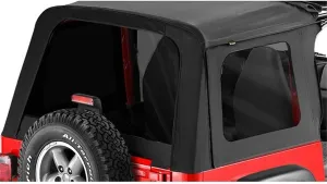 Bestop 5869815 Black Denim Tinted Window Kits For Bestop Sunrider Soft Tops - 1976-1995 CJ7/Wrangler