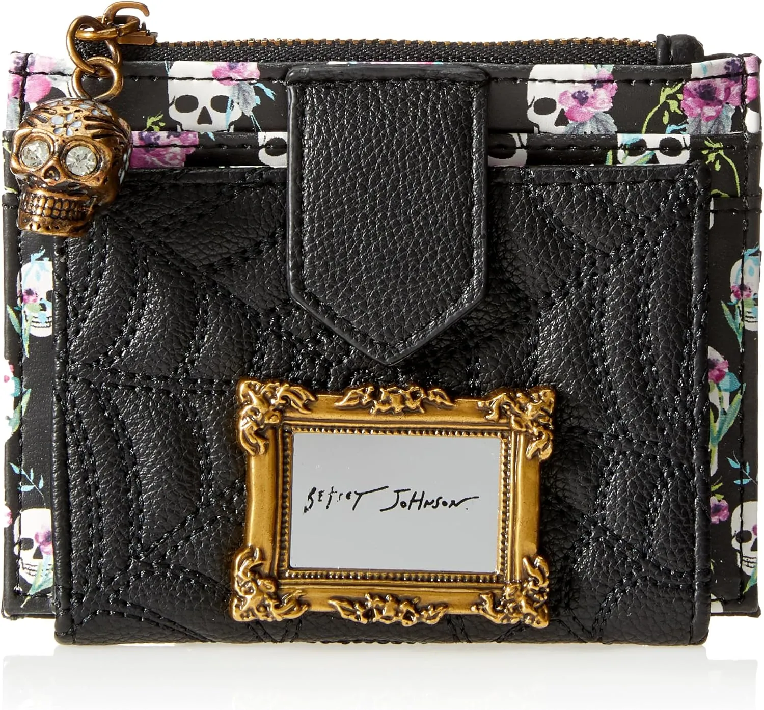 Betsey Johnson Spider Bifold Wallet, Black