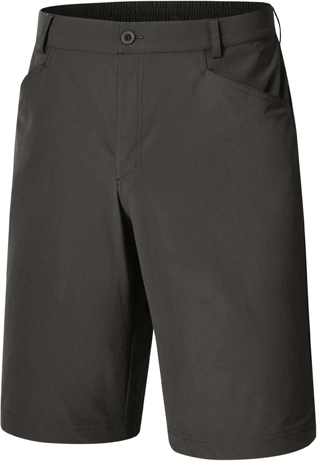 BGOWATU Men's Golf Shorts Stretch Casual Dress Work Shorts Hiking Shorts with 4 Pockets 11 Inch Inseam Lightweight