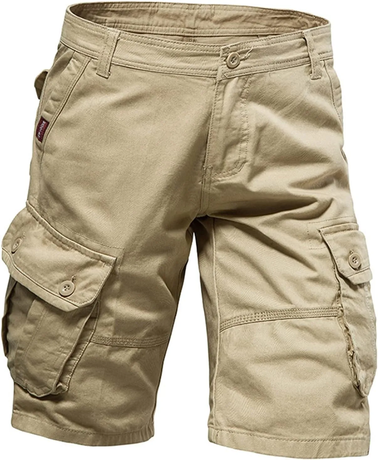 Big and Tall Sweat Shorts for Men Cotton Buckle Zipper Cargo Shorts Multi Pocket Casual Tooling Shorts Trendy Clothes