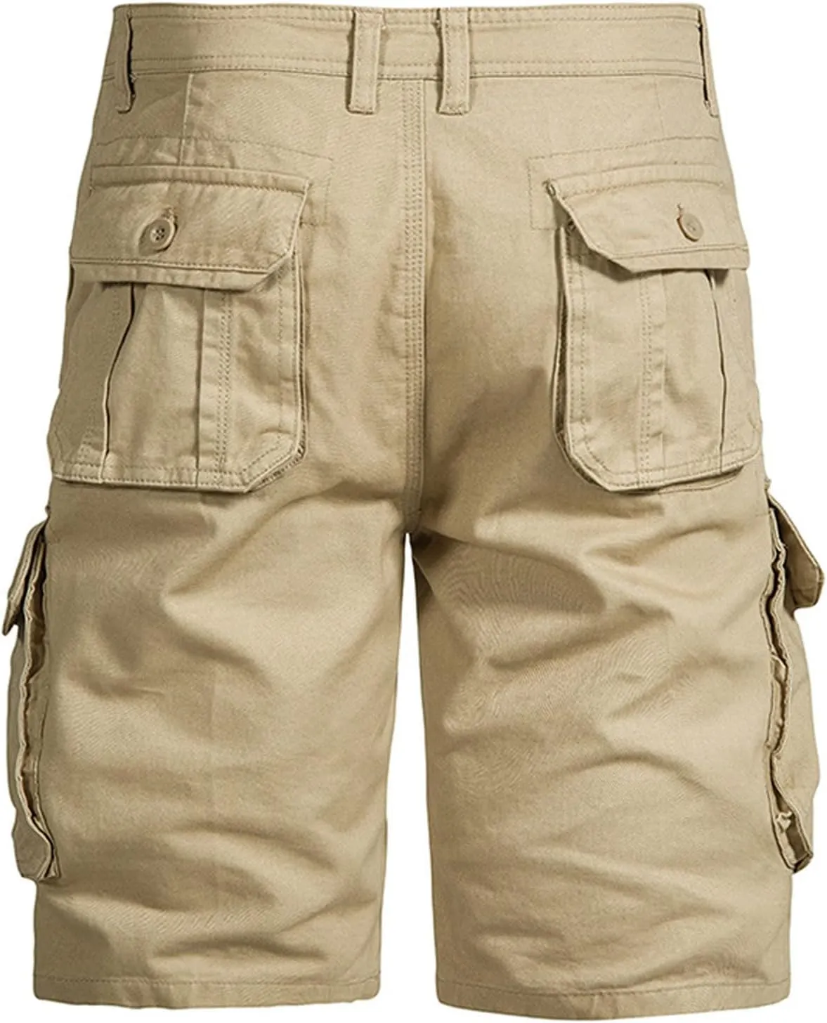 Big and Tall Sweat Shorts for Men Cotton Buckle Zipper Cargo Shorts Multi Pocket Casual Tooling Shorts Trendy Clothes