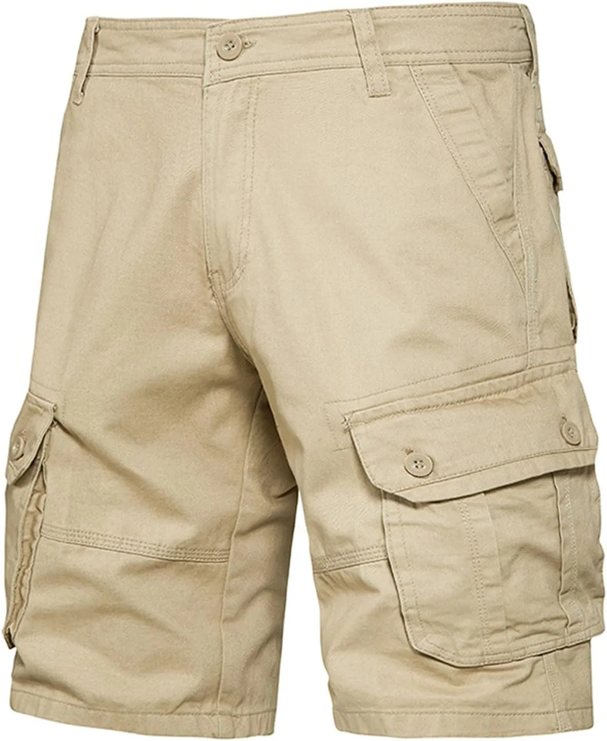 Big and Tall Sweat Shorts for Men Cotton Buckle Zipper Cargo Shorts Multi Pocket Casual Tooling Shorts Trendy Clothes