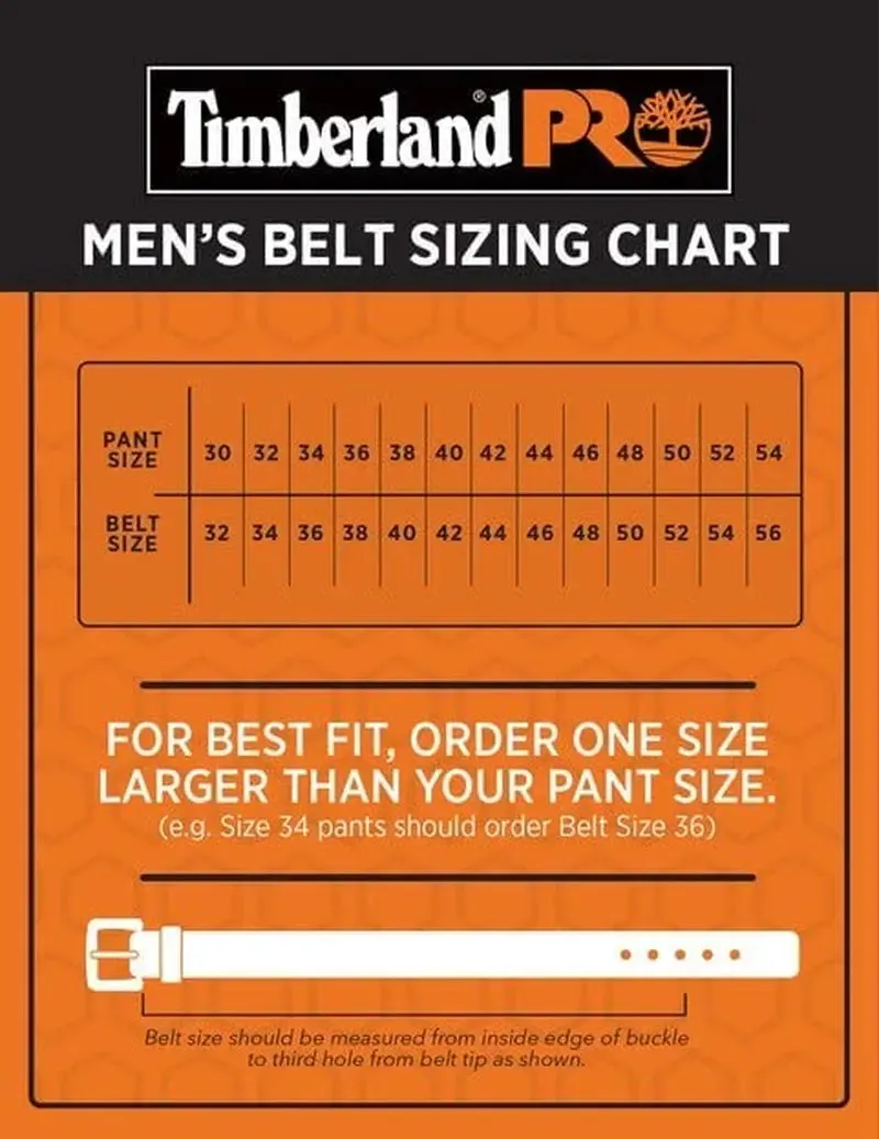 Big Durable Leather Men's Work Belt