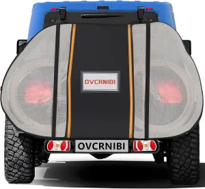 Bike Cover for Transport on Rack,Waterproof Tear Resistant Outdoor Bicycle Cover for 1,2 Bikes with Visible Tail Lights,License Plate Window and 2 Elastic Straps,80 ''L x 36''W x 50''H