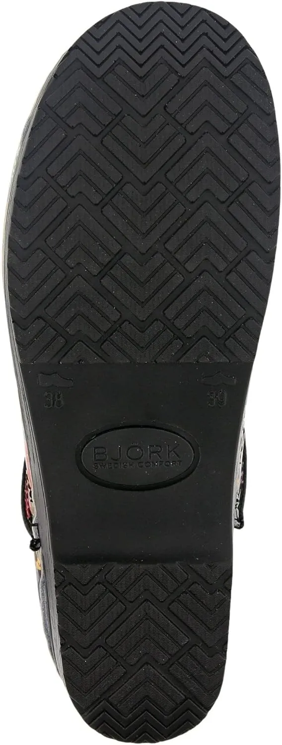 BJORK Swedish Comfort Women's Professional Printed Leather Clogs