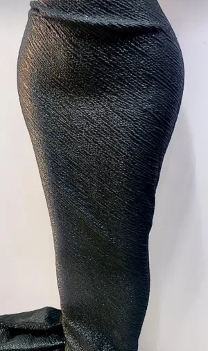 Black Brocade Fabric