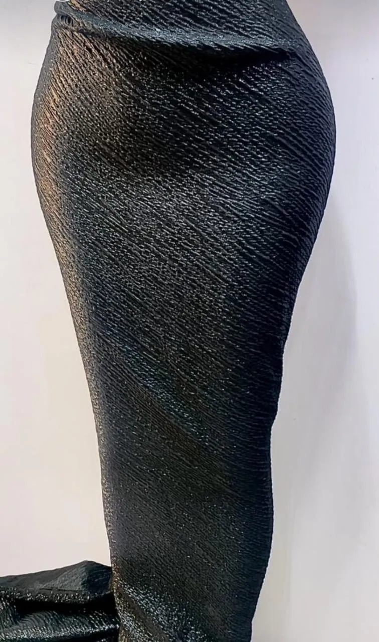 Black Brocade Fabric